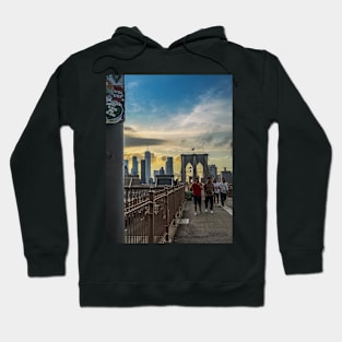 Brooklyn Bridge Sunset Skyline NYC Hoodie